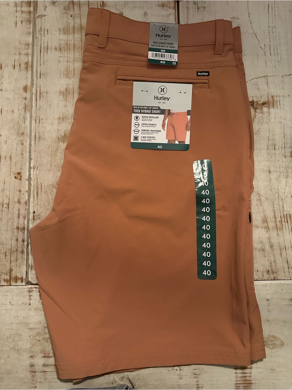 Hurley Men’s Cargo Shorts — Rust/Tan